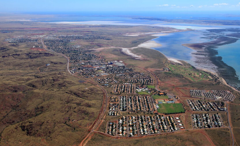 High downward shot of houses in Karratha where Perth demolition and asbestos removal experts Focus Demolition provide services