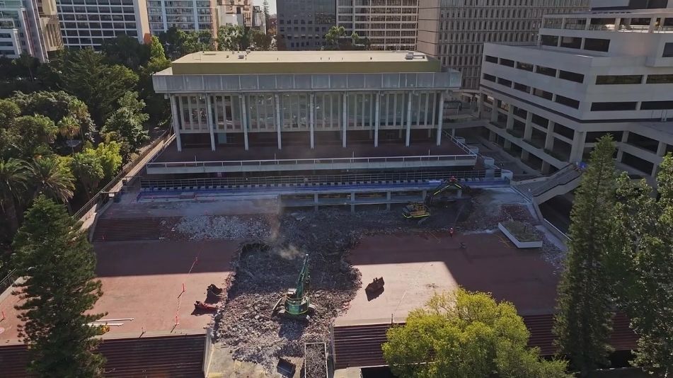 Demolition of Perth concert hall 2025 completed by Focus Demolition