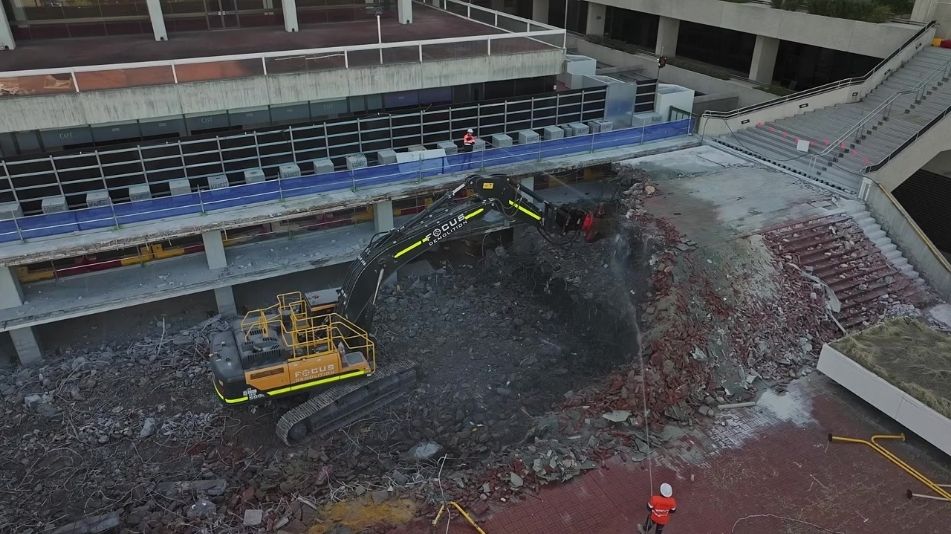 Demolition of Perth concert hall 2025 completed by Focus Demolition