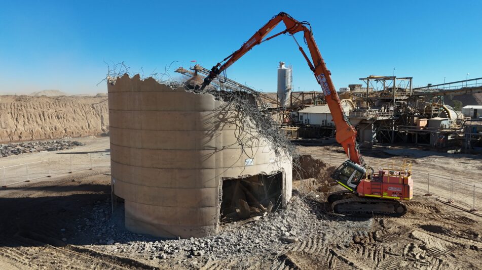 Westgold Meekatharra fine ore bin demolition by Focus Demolition